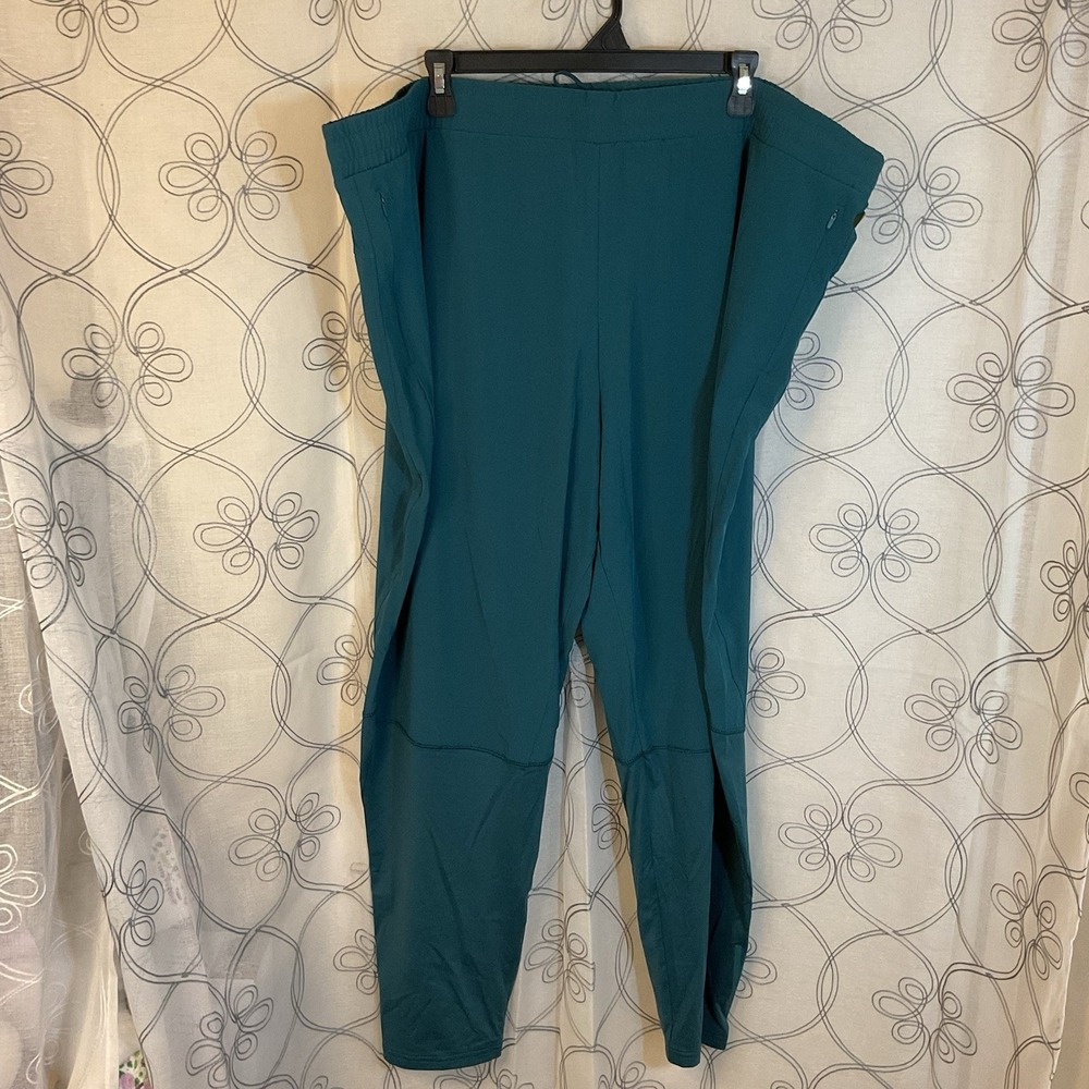 All In Motion Women Lightweight Drawstring Pants Pockets Blueish Green Size 3XL
